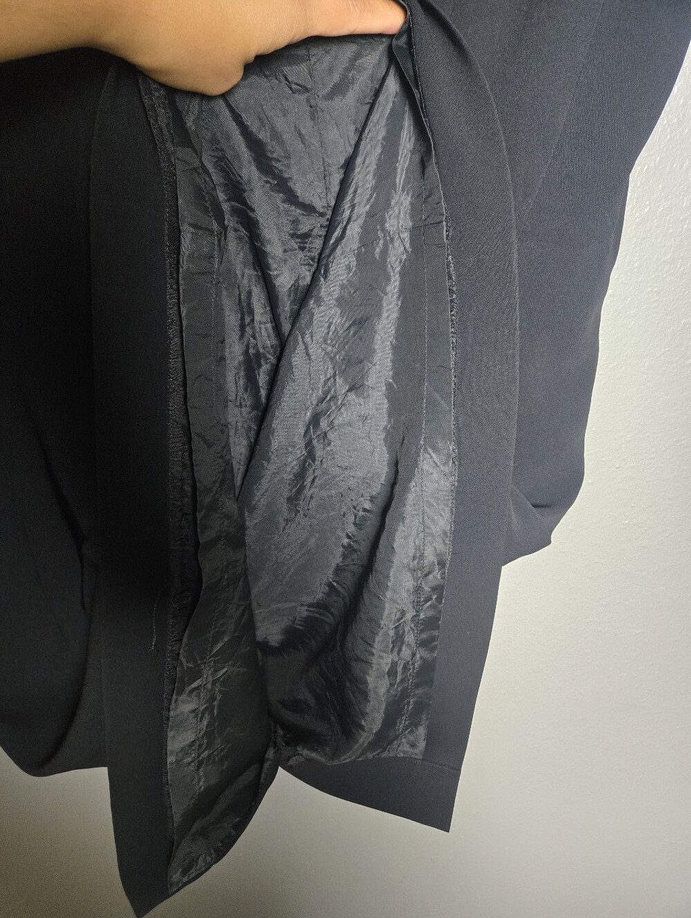 Vintage Ann Taylor Black Classic Square Neck Shift Dress Size 14 - Picture 12 of 16